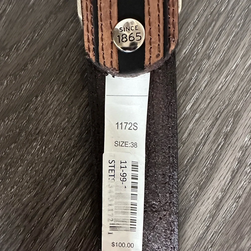 Stetson Hair-On Hide Western Belt New With Tags